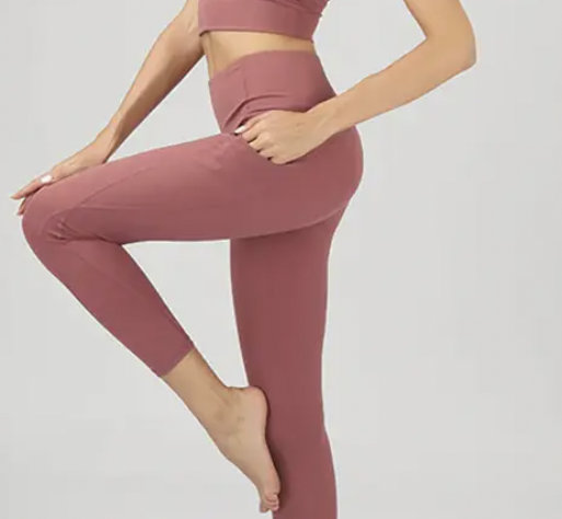 Solid Color Premium Basic Skinny H/W Trim Line Yoga Legging